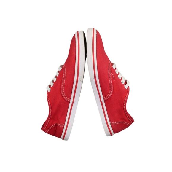 Vans Shoes Womens 5.5 Sneakers Authentic Lo Pro Skate Casual Red Canvas Lace Up - Picture 8 of 12